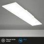 Weiße, rechteckige Brilo LED Deckenleuchte mit Spritzwasserschutz für Wohnräume.