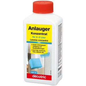 Decotric Anlauger Aktivreiniger Konzentrat, 250ml Flasche für die Untergrundreinigung vor Lackierungen.