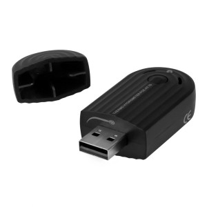 Schwarzer PCE Instruments Datenlogger HT 70 mit USB-Anschluss und abgenommener Kappe.