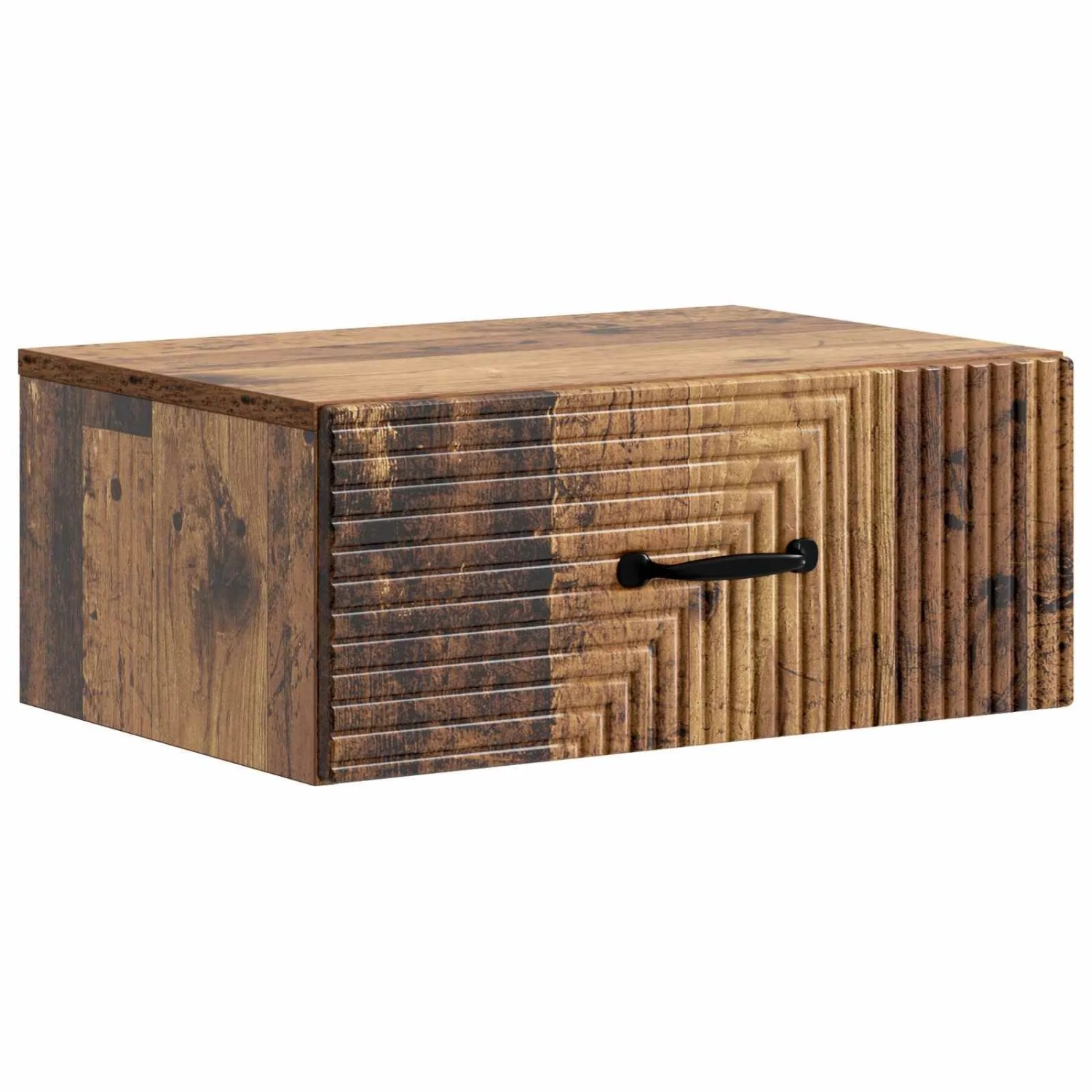 vidaXL Wandmontierter Nachttisch Altholz 49 x 34,5 x 20 cm 898631