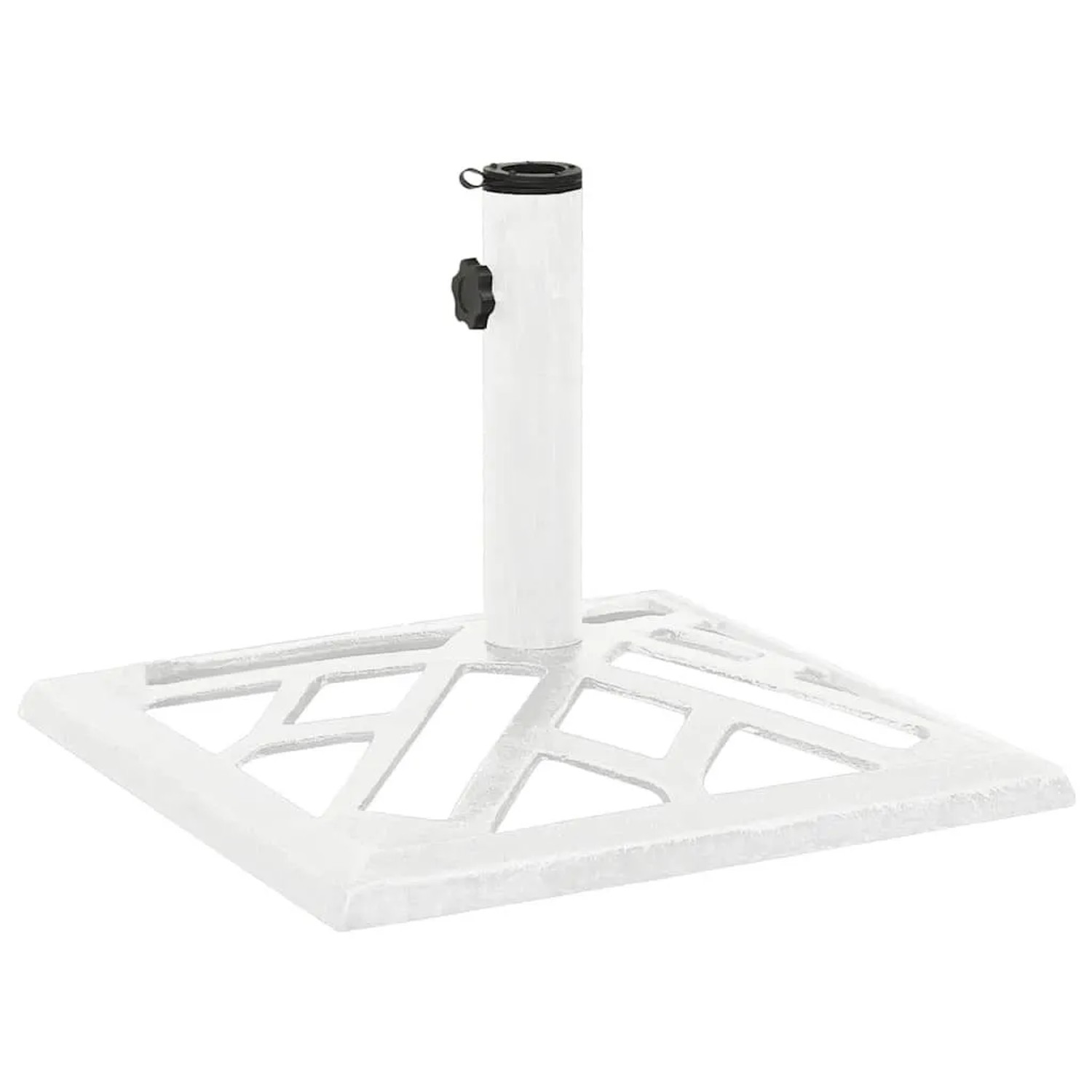 vidaXL Sonnenschirmständer Weiß 44x44x31 cm Gusseisen 317761