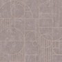 Graue Vliestapete mit geometrischem Muster, glänzend und leicht strukturiert.