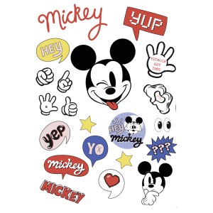 Komar Deko-Sticker Its A Mickey Thing, Wandtattoo mit Mickey Mouse Motiven und Sprechblasen.