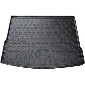 Schwarze Gummi Kofferraumwanne für VW Tiguan II ab 2016, passgenau für Varioboden.