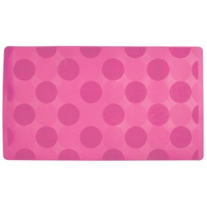 Euroshowers Badewannenmatte, 40x70 cm, lila mit Punktmuster für mehr Sicherheit in Bad und Dusche.