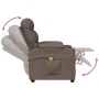 vidaXL Massagesessel Elektrisch Taupe Stoff 3143511_6