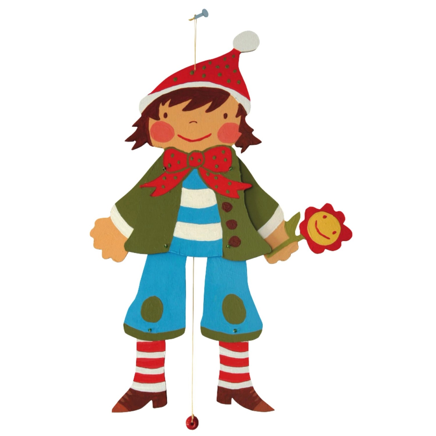 Pebaro Laubsägevorlage Hampelmann aus Holz zum Basteln und Bemalen.