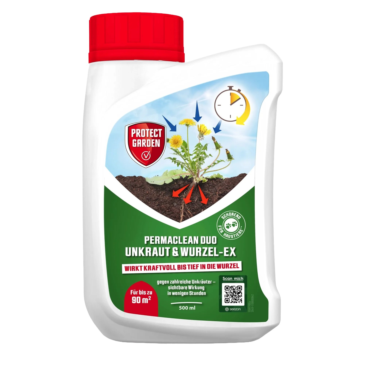 Protect Garden Unkraut & Wurzel-Ex Permaclean Duo 500ml Flasche zur Unkrautbekämpfung.