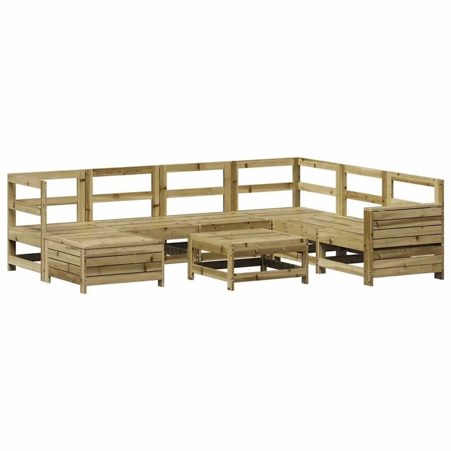 vidaXL 8 Tlg Garten-Sofagarnitur Kiefernholz Imprägniert 3250567