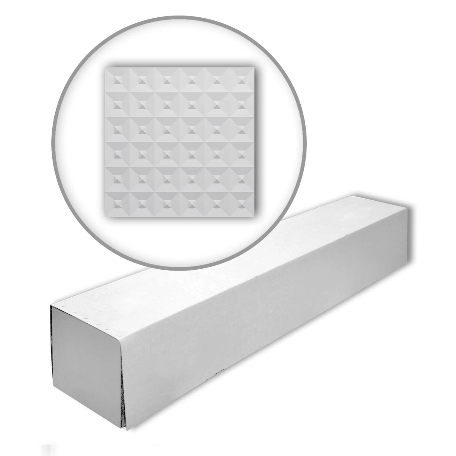 PROFHOME 159817-Box 3D Wandpaneele 1 Karton Set mit 6 Paneelen 1,5 m2 Weiß günstig online kaufen