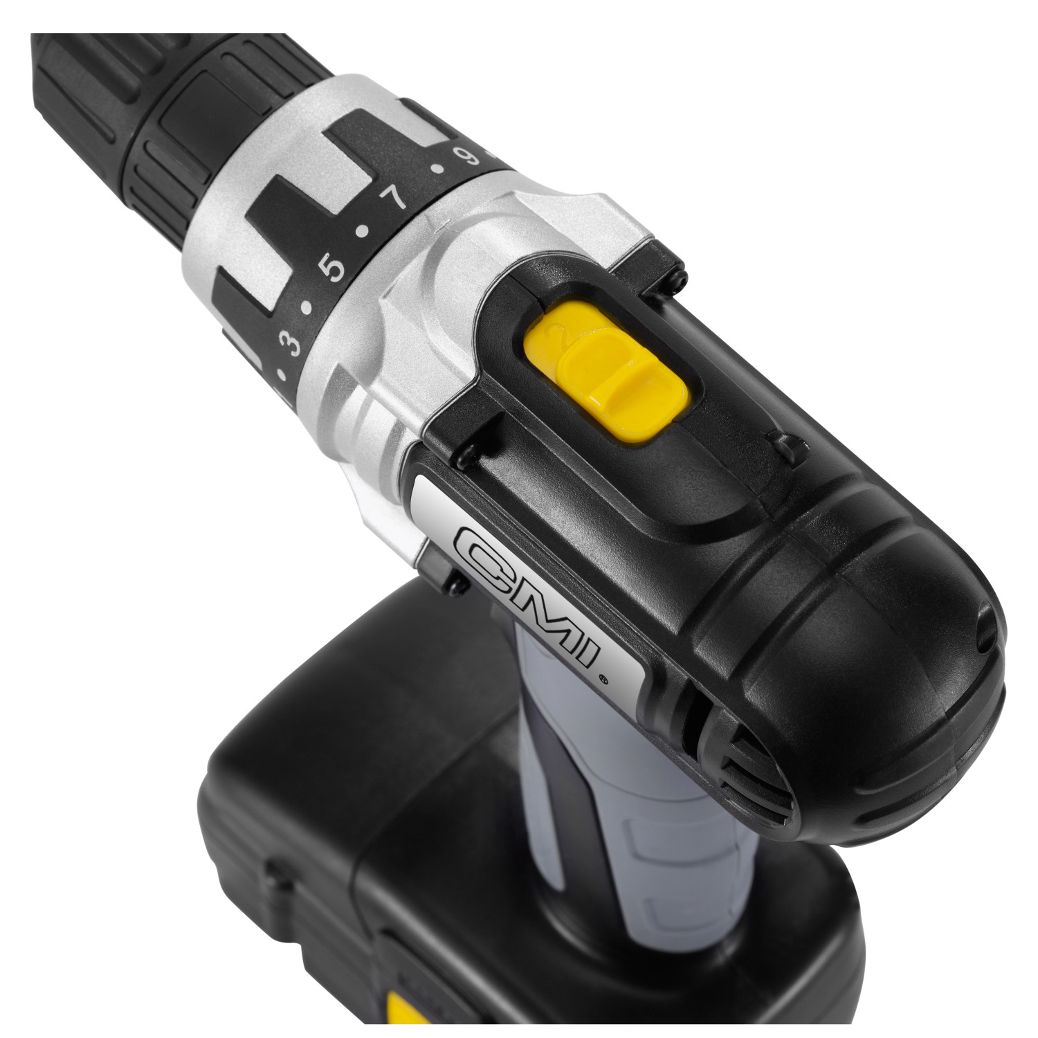 CMI Akkuschrauber C-ABS-12 NC Solo, Nahaufnahme des Bohrfutters und der Drehmomenteinstellung.