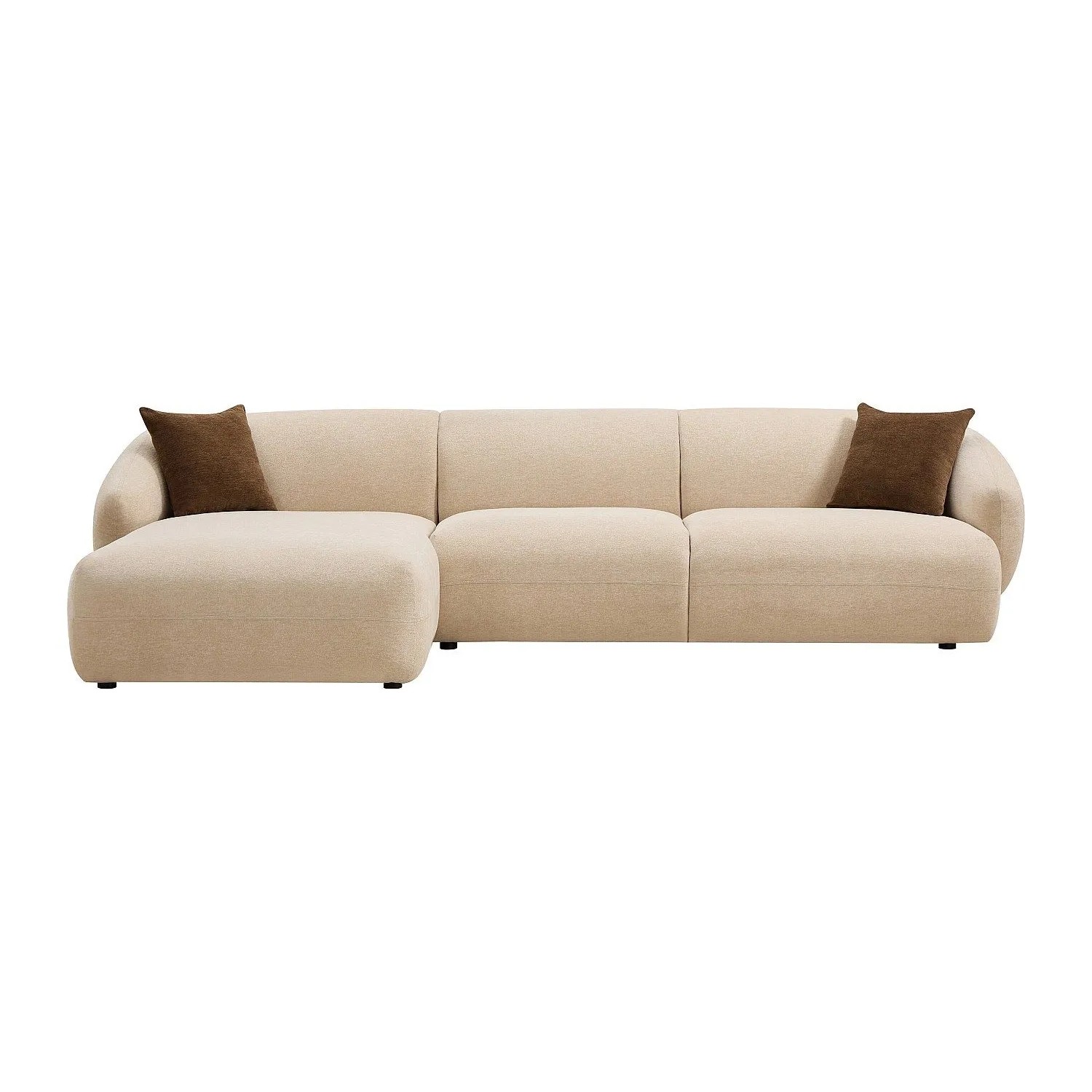 Vente-unique Sofa Ohne Schlafmöglichkeit Mibasto Beige 317 cm