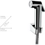 Wenko Bidet-Set Watersaving, Chrom, mit Schlauch und Wandhalterung. Bidet Armatur für hygienische Reinigung.