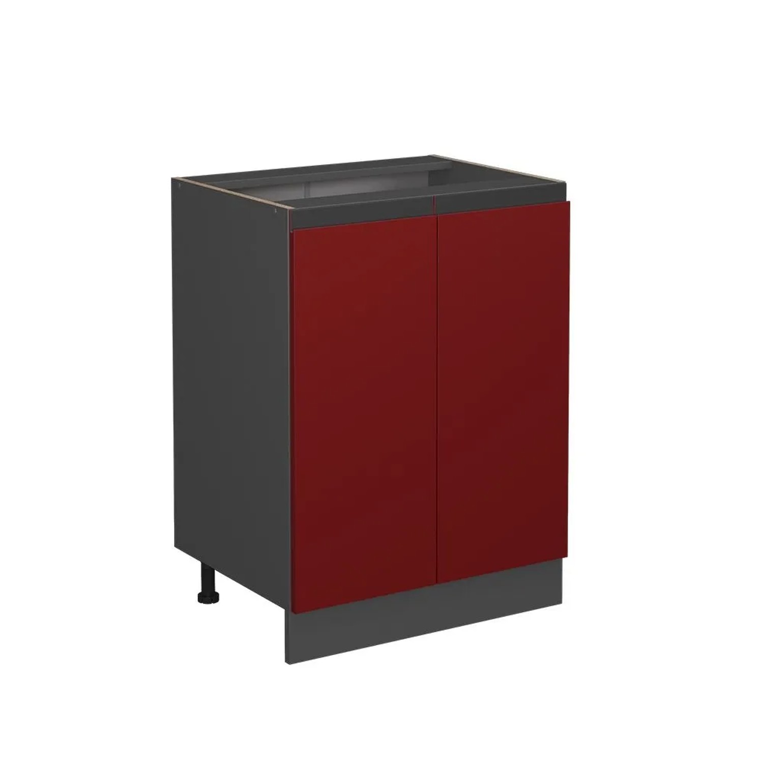Vicco Küchenunterschrank R-Line Rot Anthrazit 60 cm J-Shape ohne Arbeitsplatte