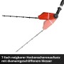Einhell Akku-Hochentaster GE-HC 18 Li T Kit: Heckenscheren-Aufsatz, 7-fach neigbar, mit diamantgeschliffenem Messer.