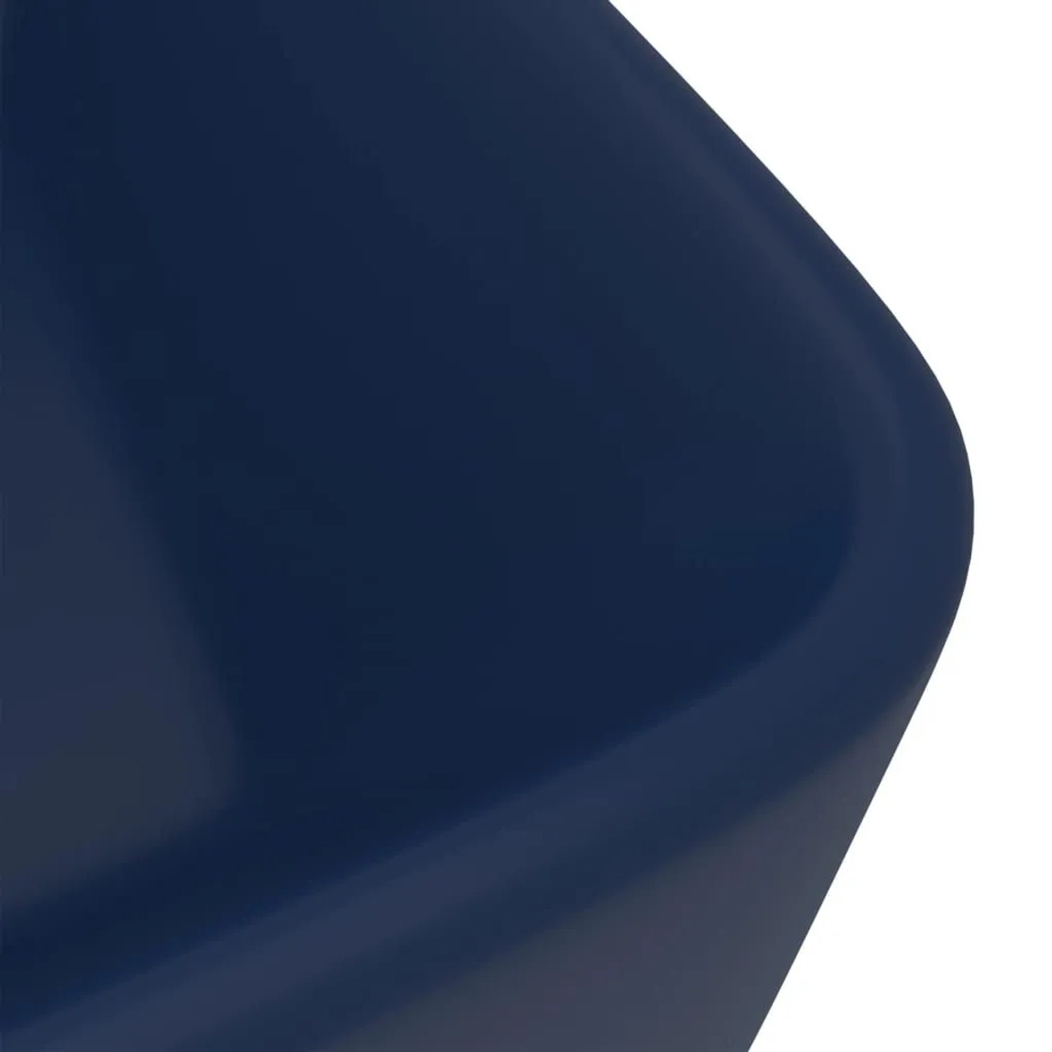 vidaXL Luxus-Waschbecken: Matte, dunkelblaue Keramik-Oberfläche, elegant geschwungen. Einzelwaschtisch.