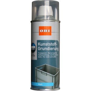 OBI Kunststoff Grundierung Spray, transparent matt, 400ml Dose.