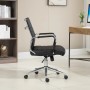 Schwarzer Svita Office Comfort Bürostuhl mit Kunstlederbezug und silbernem Metallfuß.