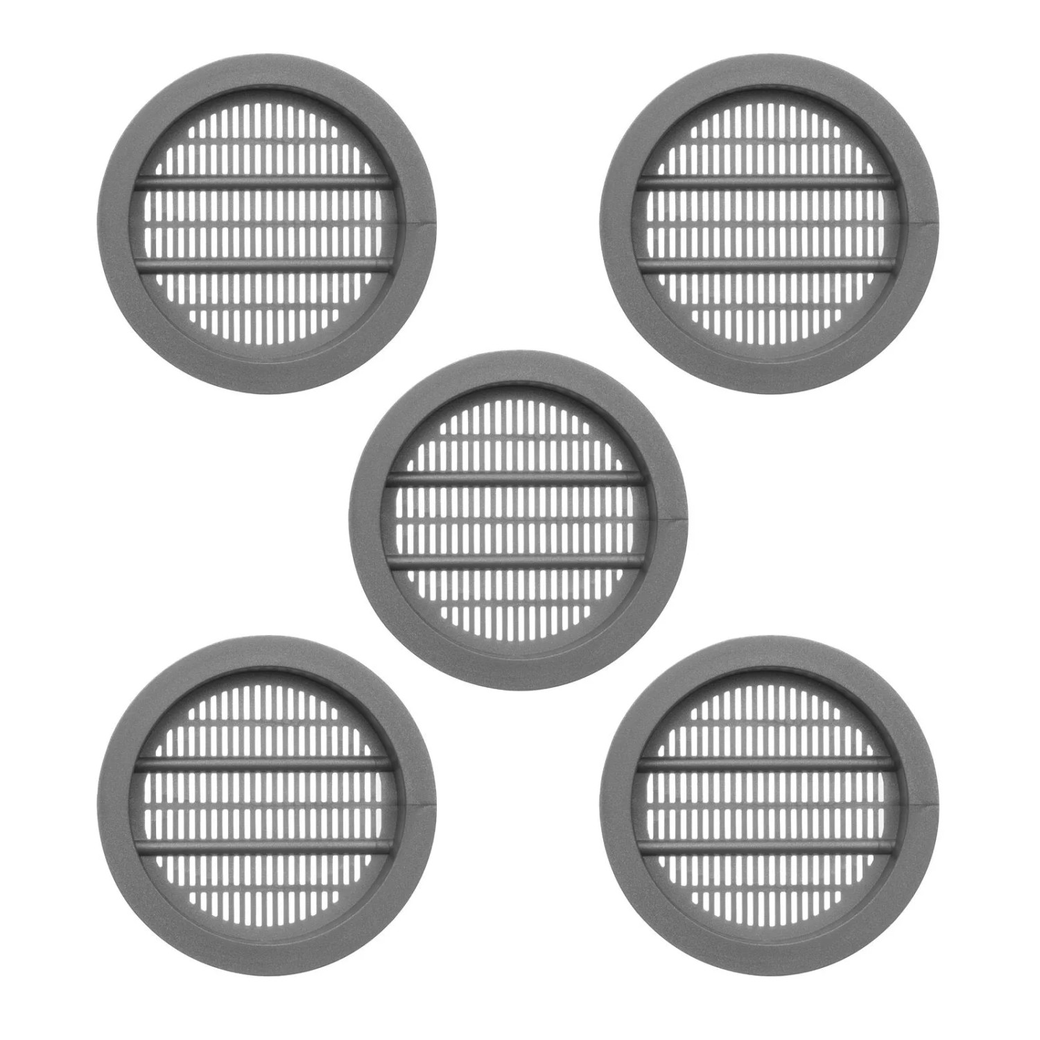 SOTECH 5 Stück Lüftungsrosette Ø49 mm aus Kunststoff Zum Einlassen Silbergr günstig online kaufen