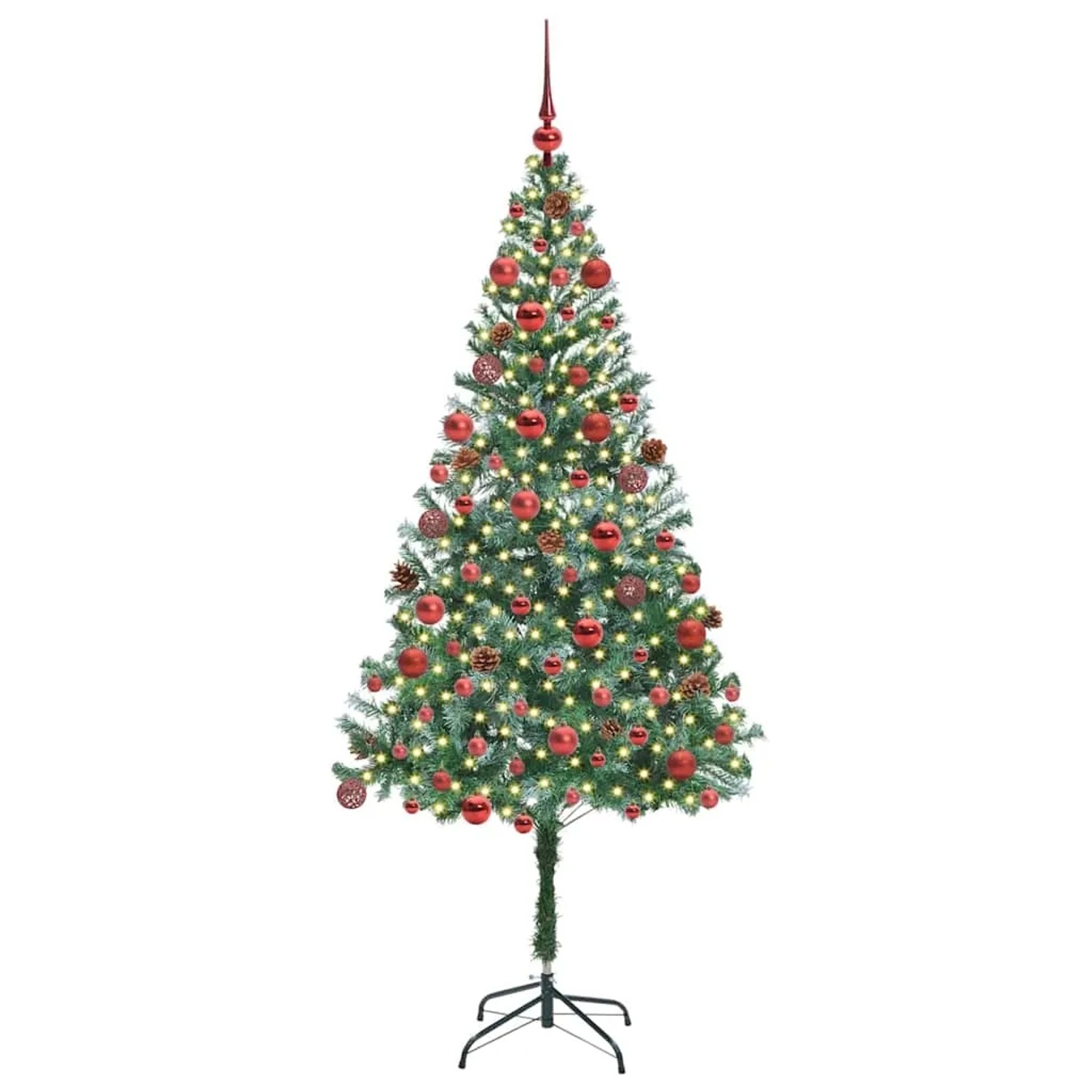 vidaXL Künstlicher Weihnachtsbaum Grün 180 cm PVC und Stahl 3396714