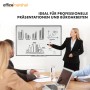 KARAT Whiteboard Office Marshal mit Alurahmen, Magnettafel und Stiftablage, 60x90cm, Silber.