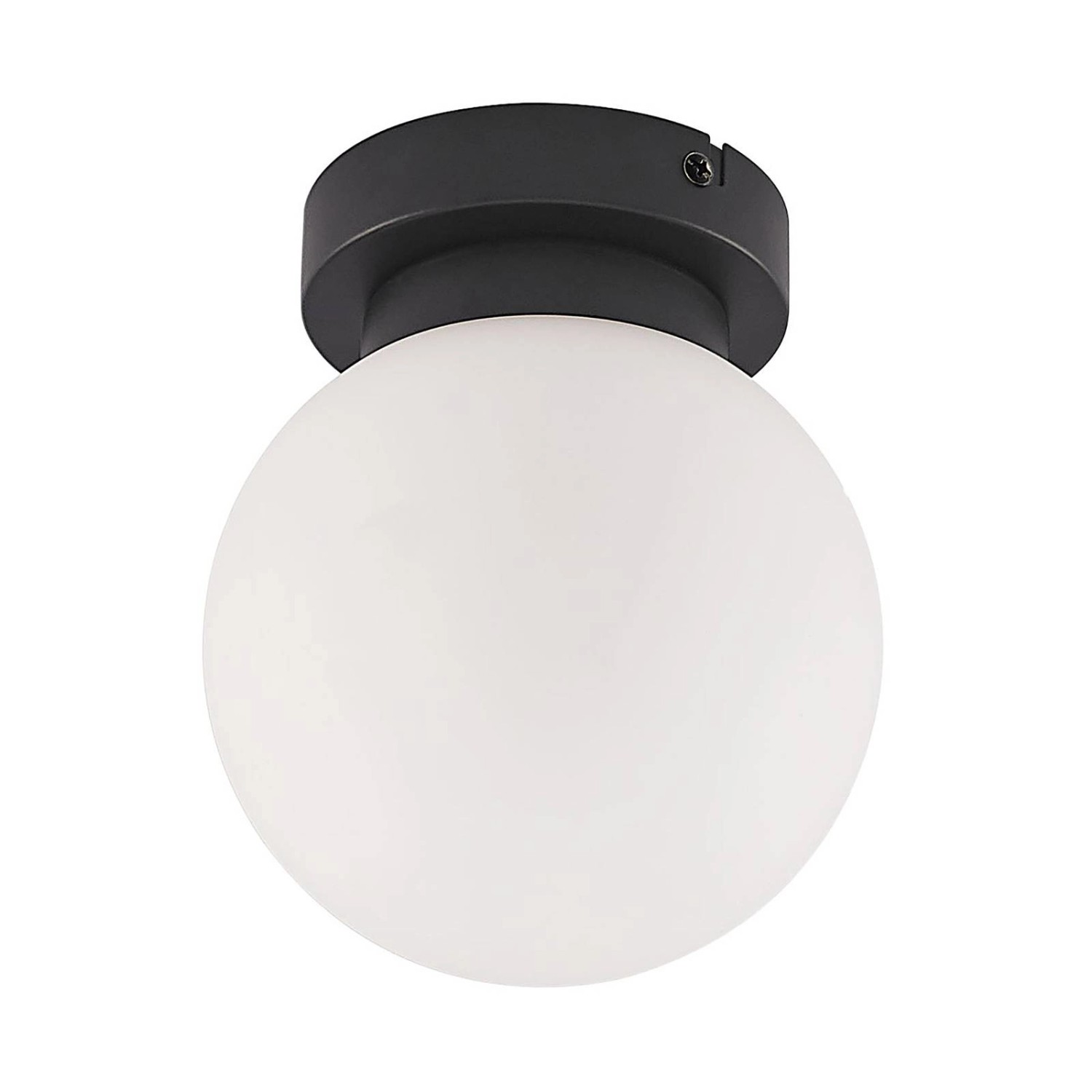 Lindby Deckenlampe Tavino 9628100 Spritzwassergeschützt Modern in Schwarz aus Metall 1-flammig E14 Wohnzimmerleuchte