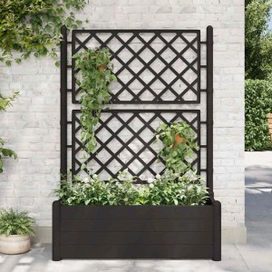 vidaXL Pflanzkübel mit Spalier 100x43x142 cm PP Anthrazit 313985