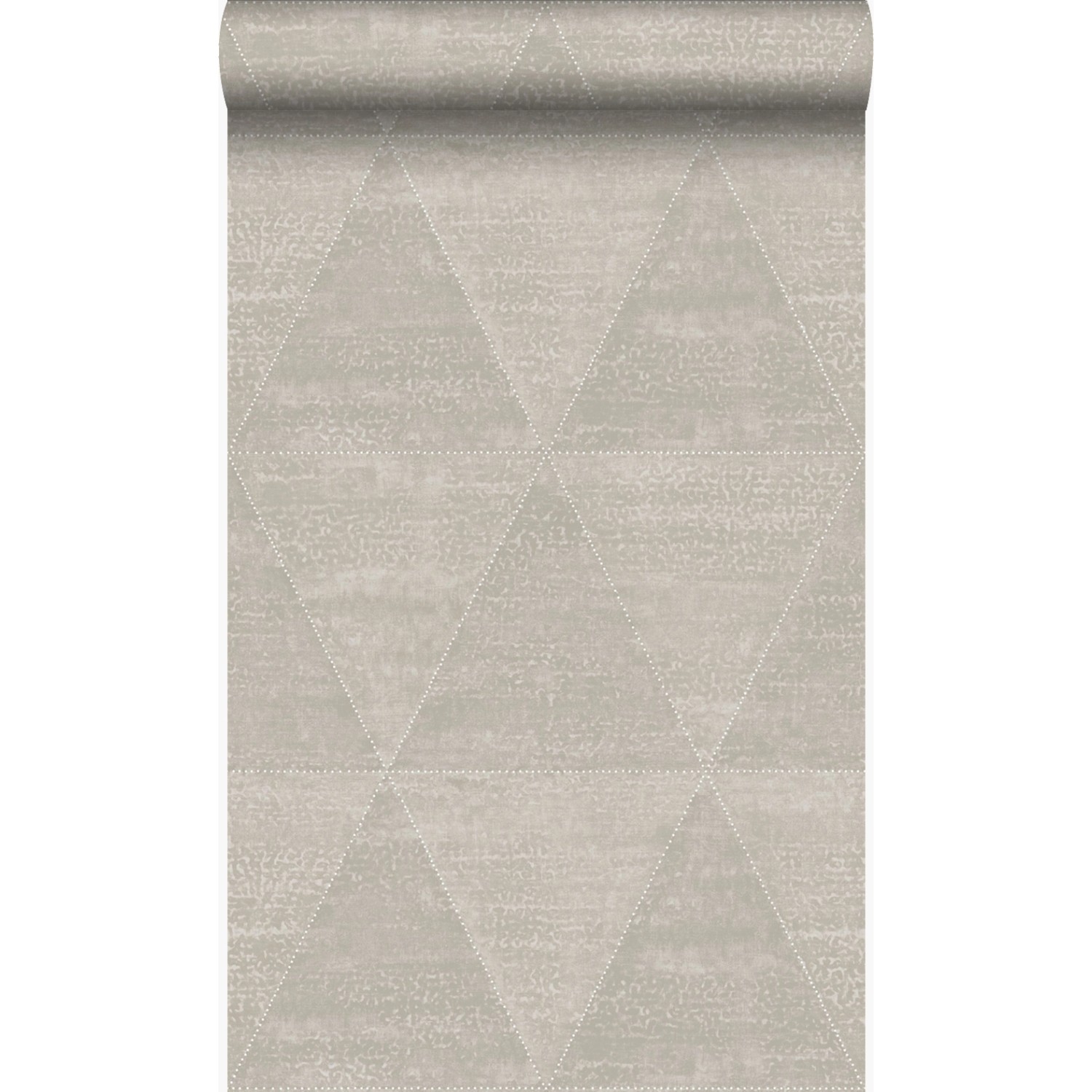 Origin Luxury Wallcoverings Tapete Verwitterte Metalldreiecke Silber 53 Cm günstig online kaufen