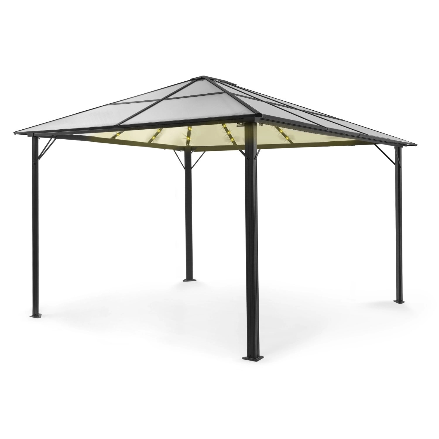 Blumfeldt Pantheon Solid Sky Ambient Solar Pavillon 3x4 m Polycarbonat Alum günstig online kaufen
