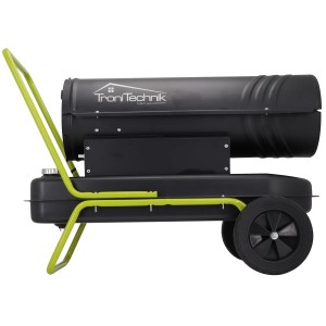 TroniTechnik Diesel Heizkanone 20kW mit Rädern und Tragegriff. Heizgebläse für Werkstatt und Baustelle.