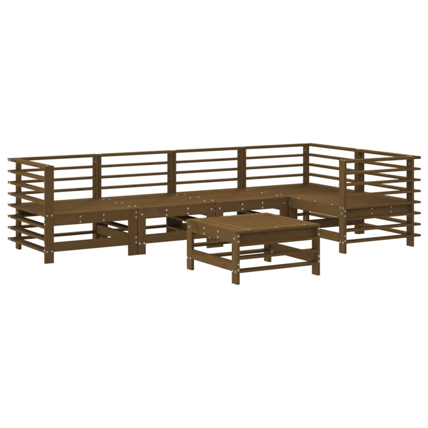 vidaXL 6-tlg Garten-Lounge-Set Honigbraun Massivholz Kiefer Modell 30 günstig online kaufen