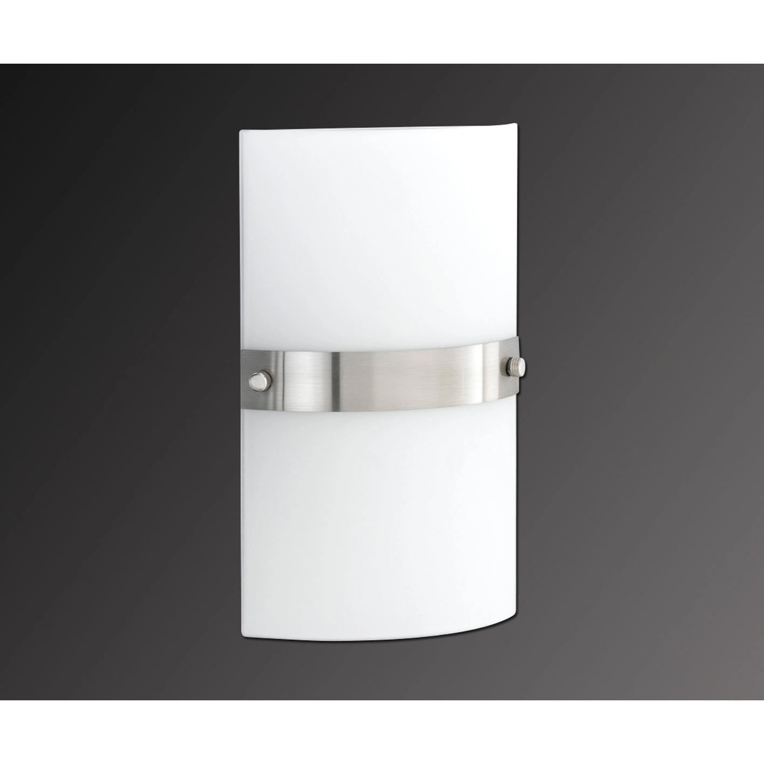 Moderne, 2-flammige Paul Neuhaus Wandleuchte Square aus Stahl mit Opalglas.