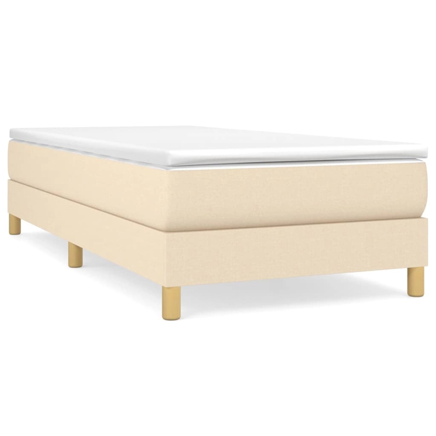 vidaXL Boxspringbett mit Matratze Creme 90x190 cm Stoff 3144140 günstig online kaufen