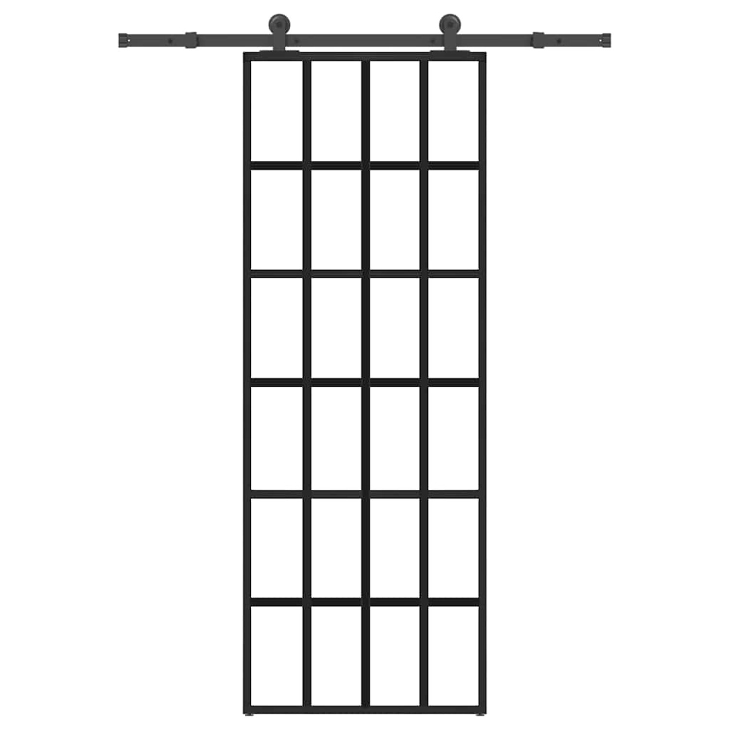 vidaXL Schiebetür mit Beschlag 76x205 cm ESG-Glas & Aluminium 3332854 günstig online kaufen