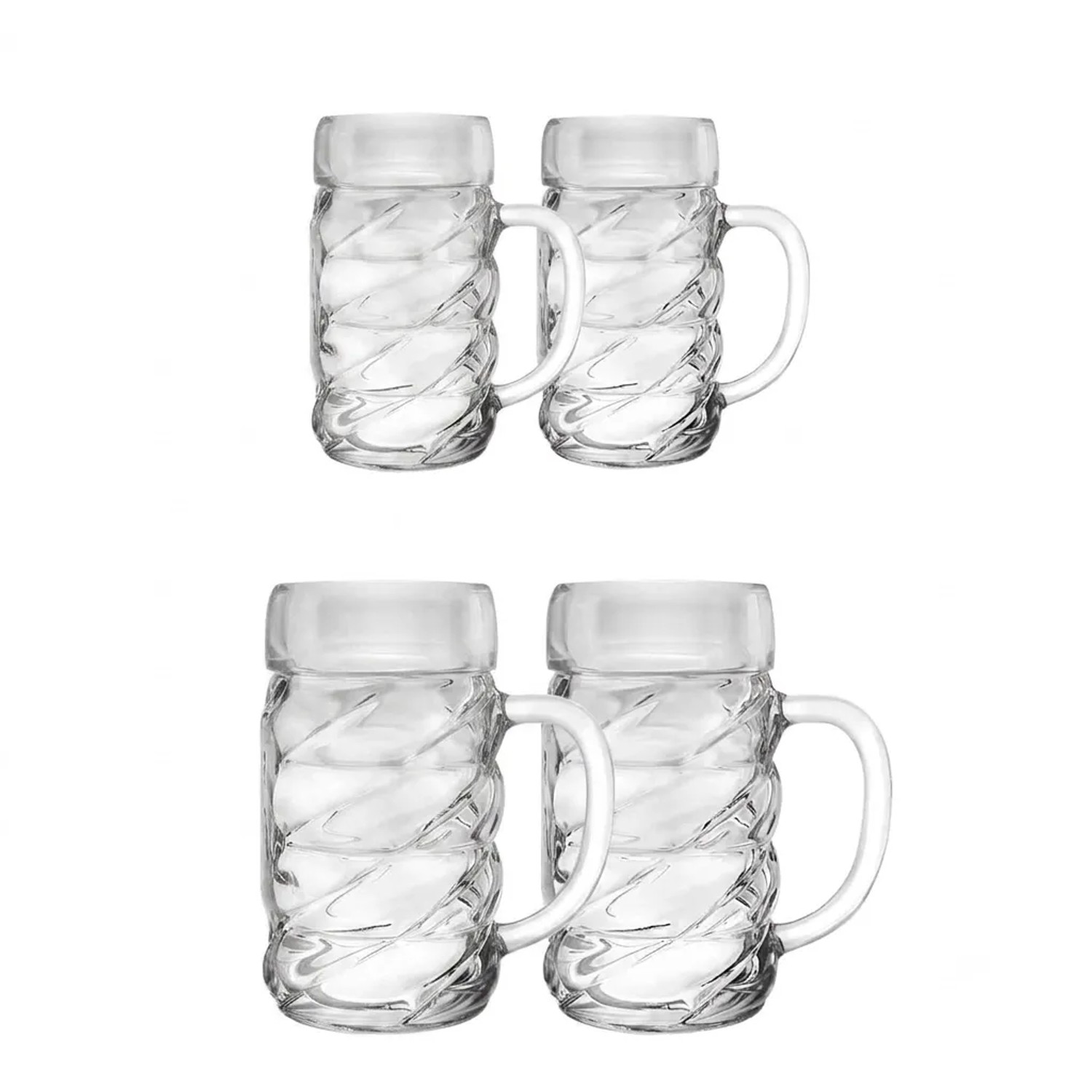 Stölzle Lausitz Oberglas Diamond Bierkrüge-Set 4-teilig