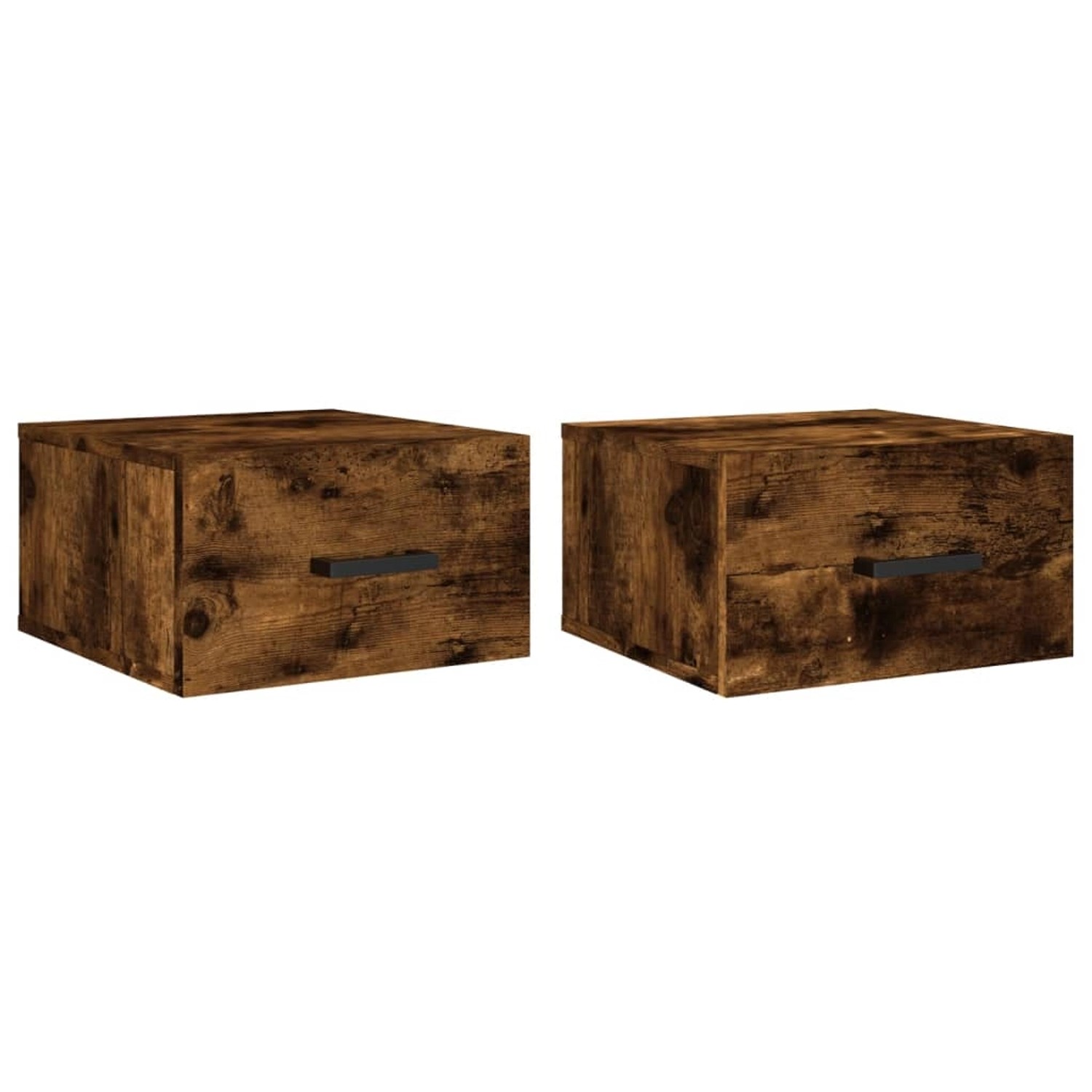 vidaXL Wand-Nachttische 2 Stk Räuchereiche 35x35x20 cm Modell 5