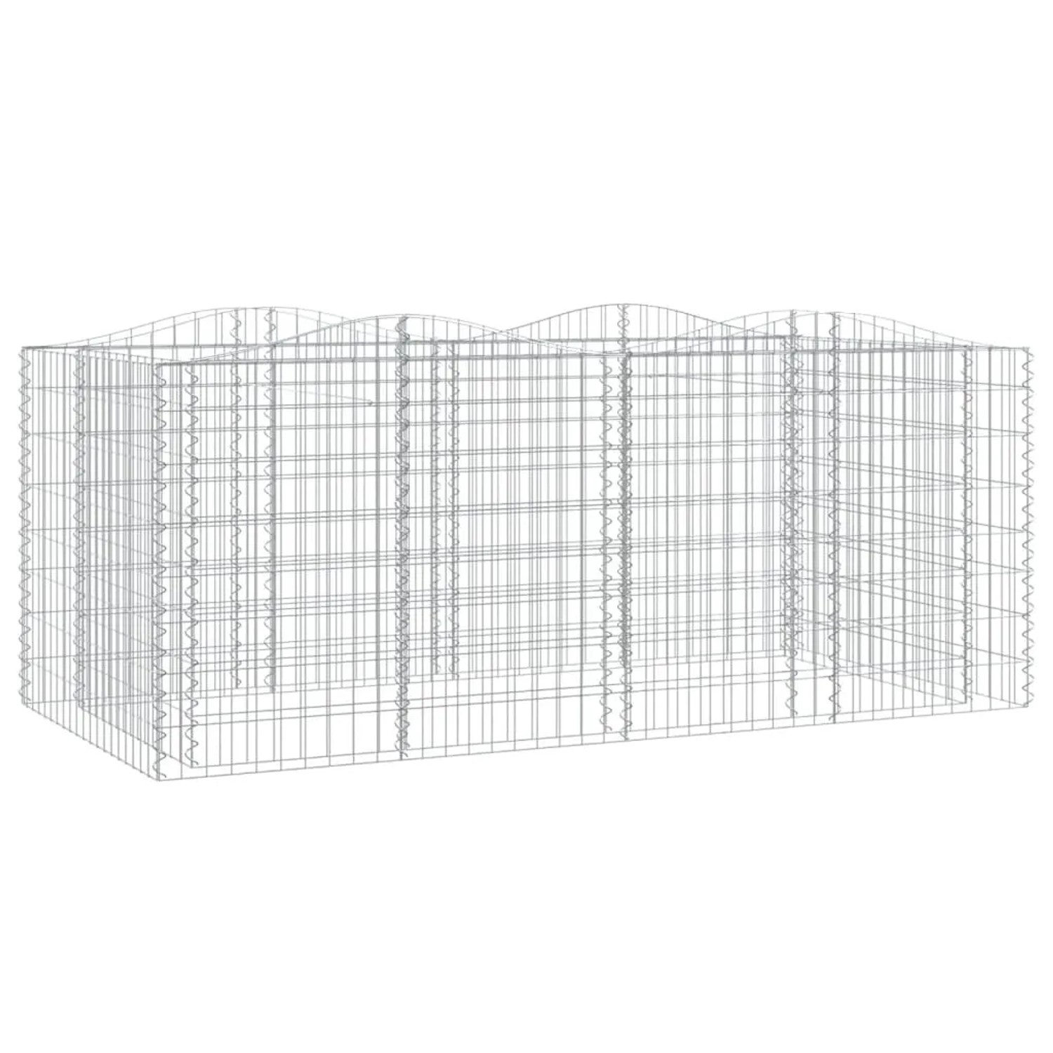 furnicato Gabionen-Hochbeet mit Hochbogen 200x100x100 cm Verzinktes Eisen