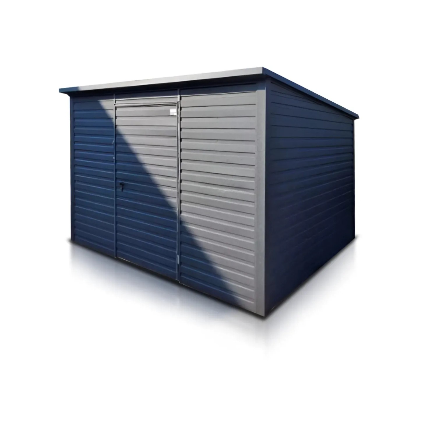 Liderstal Einzelgarage Standard aus Blech 300 x 300 cm Gertenhaus Anthrazitgrau
