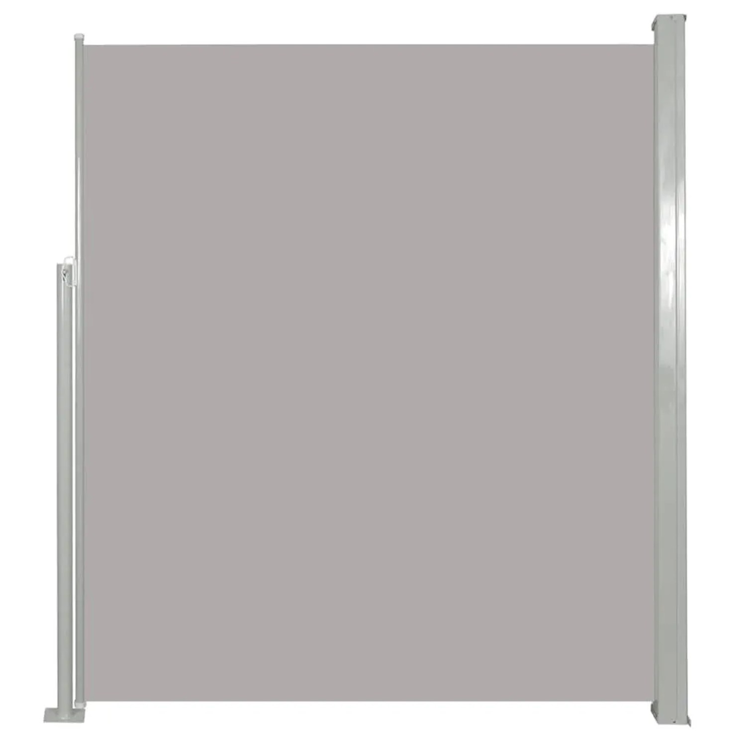 Furnicato Ausziehbare Seitenmarkise 120x300 Cm Grau Mit Uv-beständigem Polyester Und Stahlrahmen