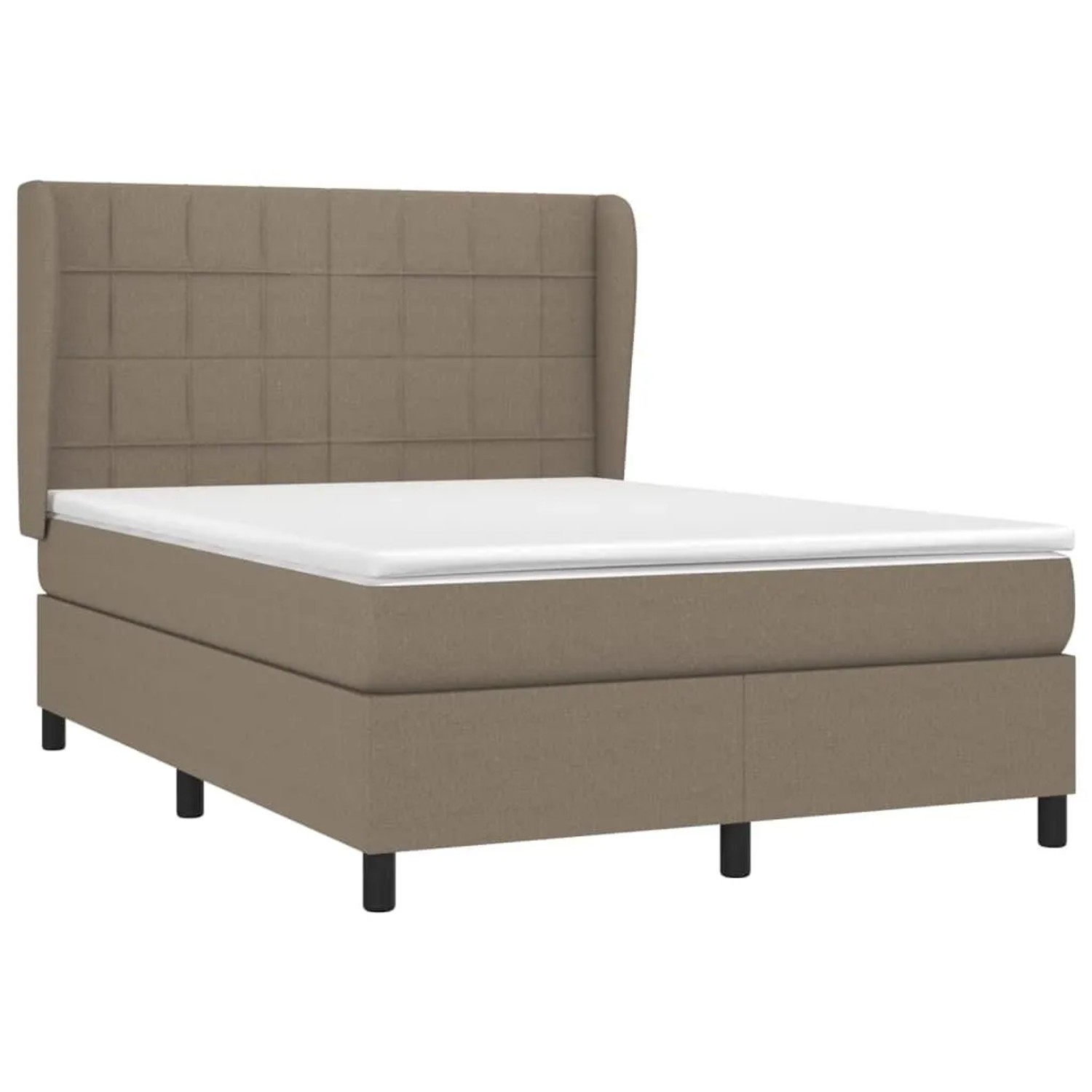 vidaXL Boxspringbett mit Matratze Taupe 140x190 cm Stoff 3127961 günstig online kaufen