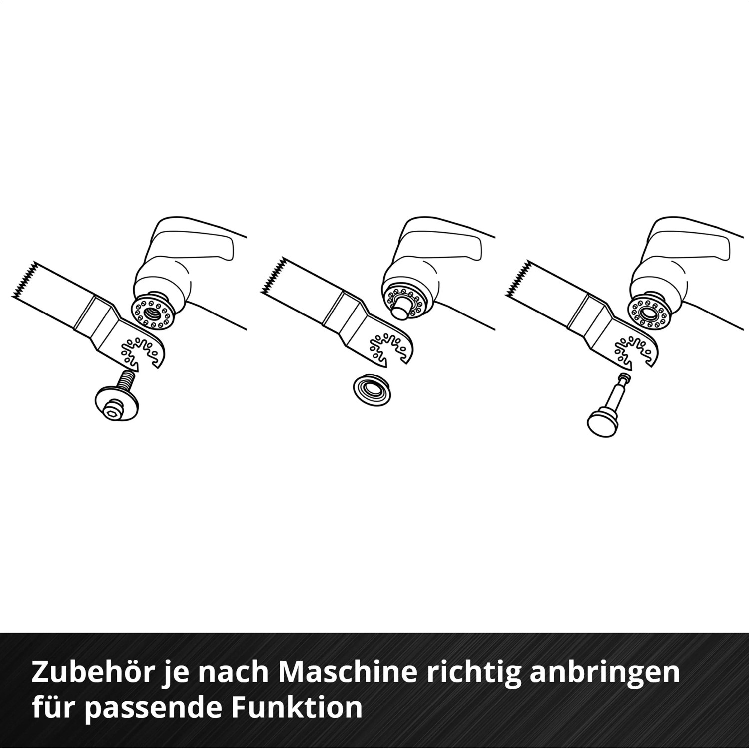Einhell HSS BiM Tauchsägeblatt 65mm, Zubehör für Multifunktionswerkzeuge, Montageanleitung.