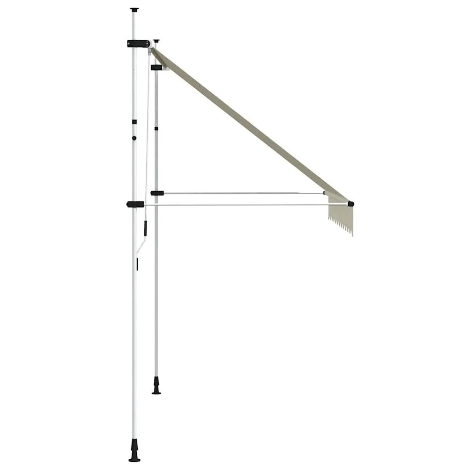vidaXL Einziehbare Markise Handbetrieben 250 cm Cremeweiß 143695_4