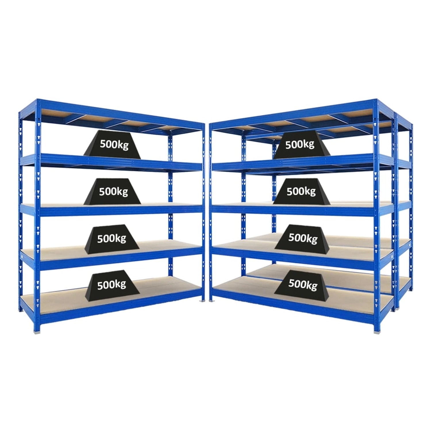 PROREGAL Mega Deal 3x Profi Schwerlastregal Rhino HxBxT 200x200x60cm 5 Span günstig online kaufen