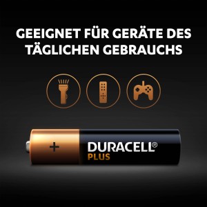 Duracell AA Batterie, 1,5V, 8er Pack. Alkaline-Batterie für Geräte des täglichen Gebrauchs.