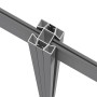 ZacAlu Aluminium-Zaunpfosten, silbergrau, mit Schwalbenschwanznut für Zaunbau.