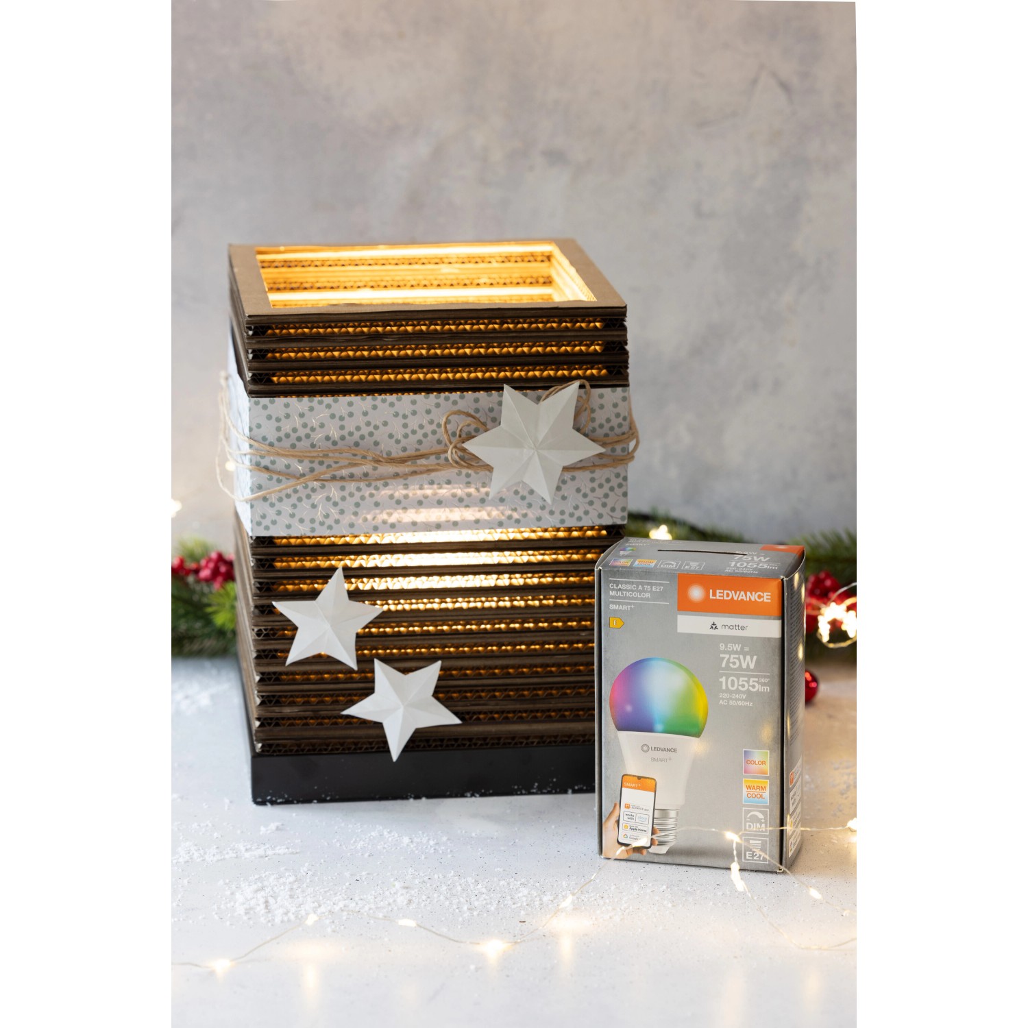 Osram Matter Leuchtmittel E27 Glühlampenform A75 RGB 9,5 W 1.055 lm 11,2 x 6 cm_4