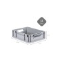 Graue PROREGAL Eurobox 11L mit Griffen, 30x40x12cm, für Lagerung und Transport.