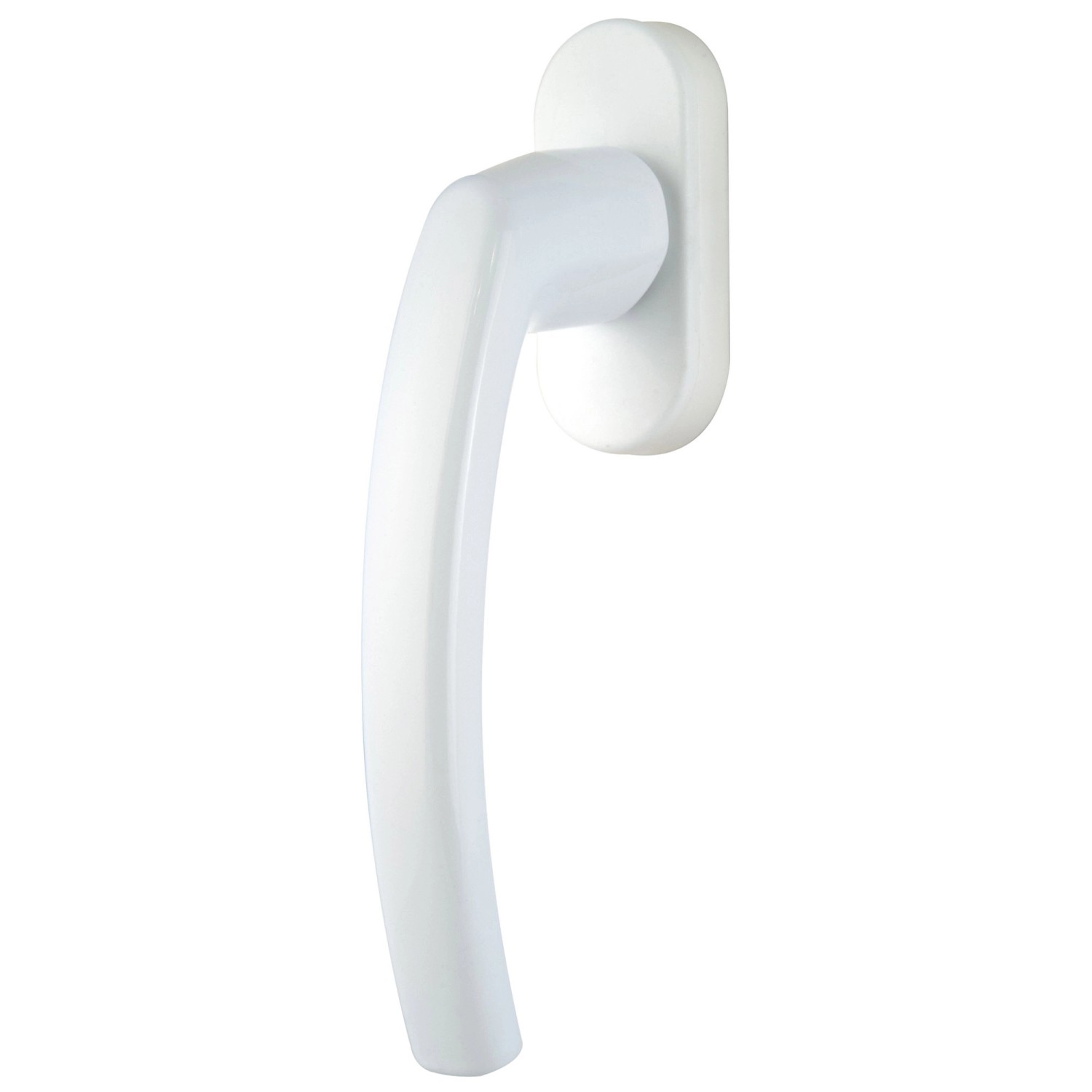 Weißer Fenstergriff aus Kunststoff für Fenster-Zubehör.