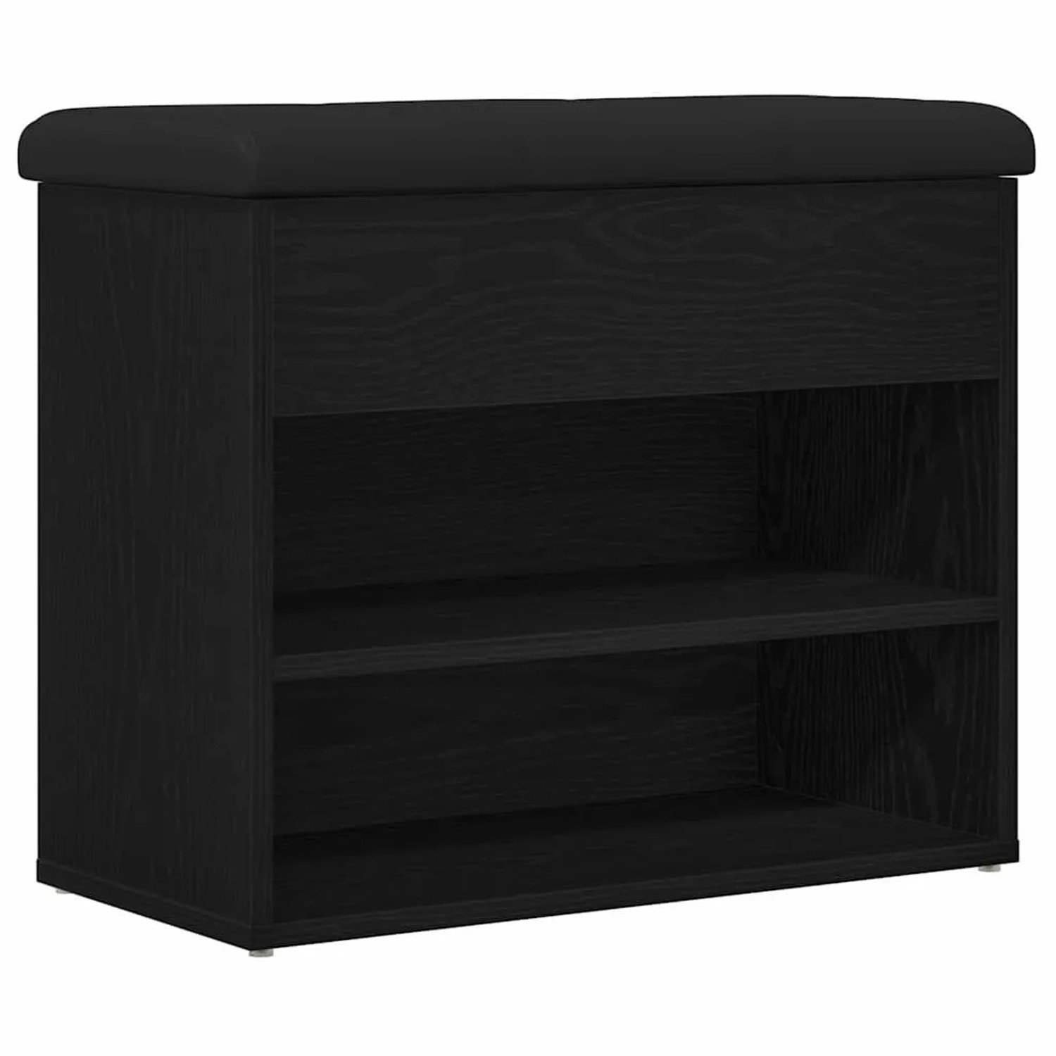 vidaXL Sitzbank mit Stauraum Schwarz Eichen-Optik 62 x 32 x 50 cm 862990