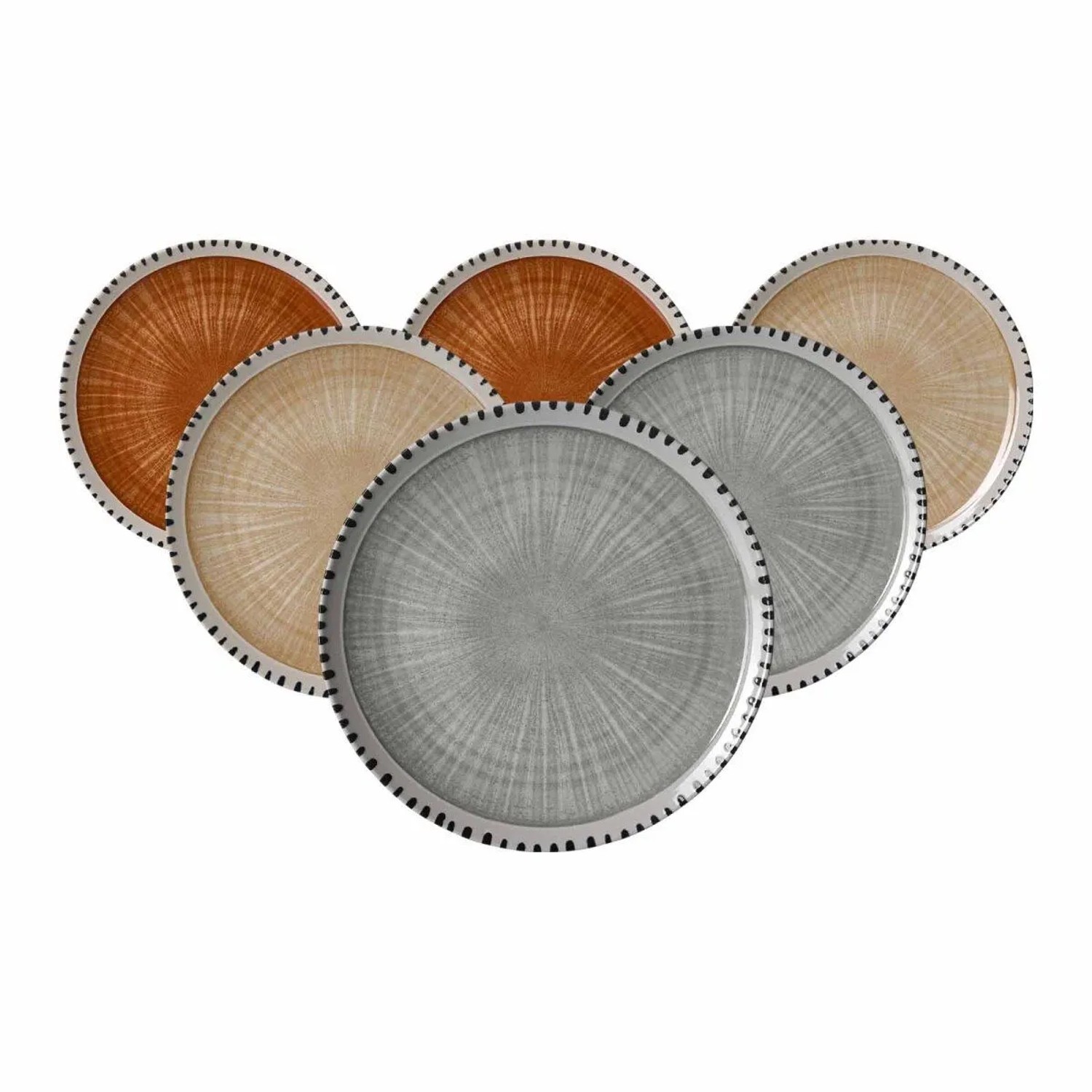 Ritzenhoff & Breker Natura Speiseteller 26 cm 6er Set Mix